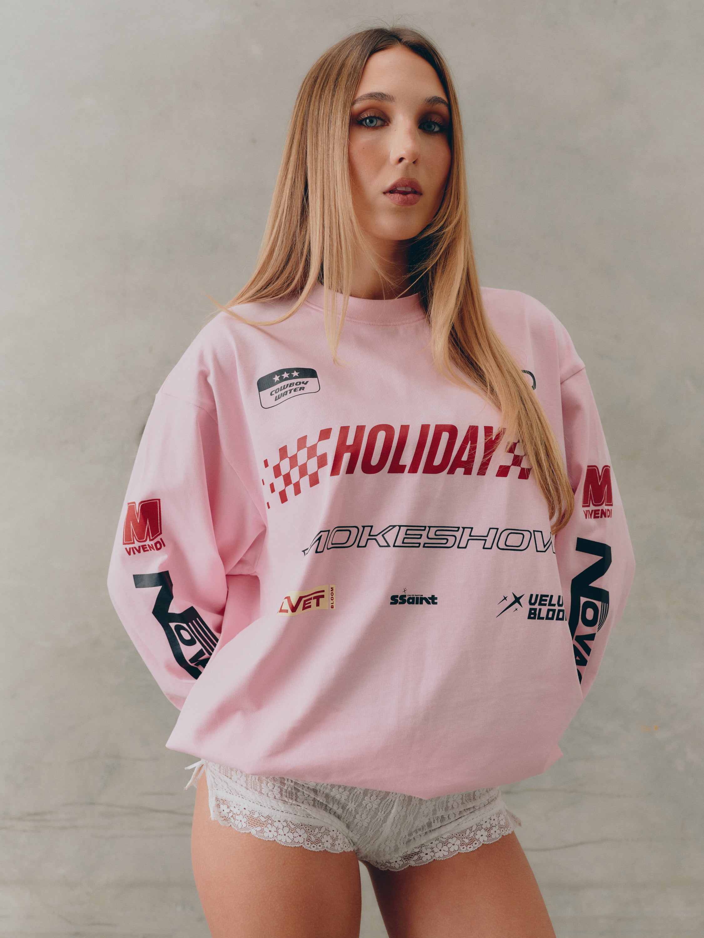 SIGNATURE MOTO TEE - PINK