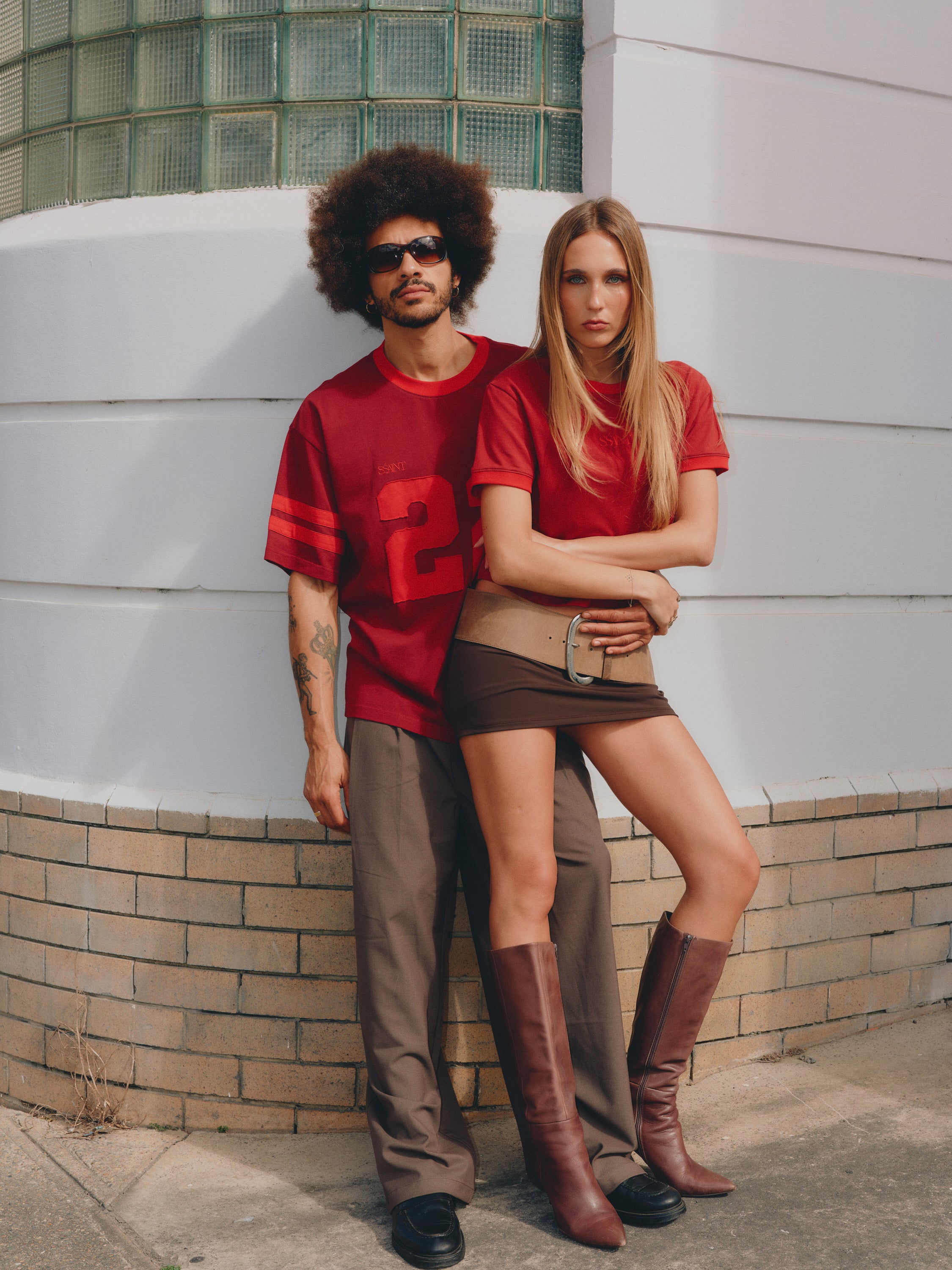 SŚAINT LOGO BABY TEE - RED