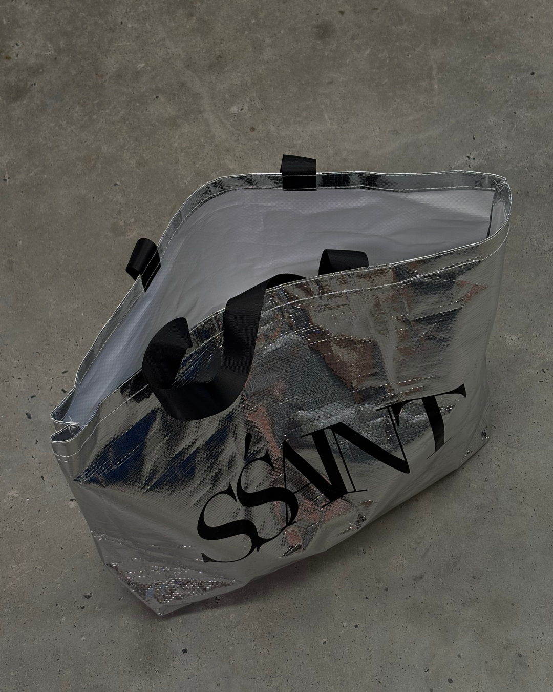SILVER TOTE BAG
