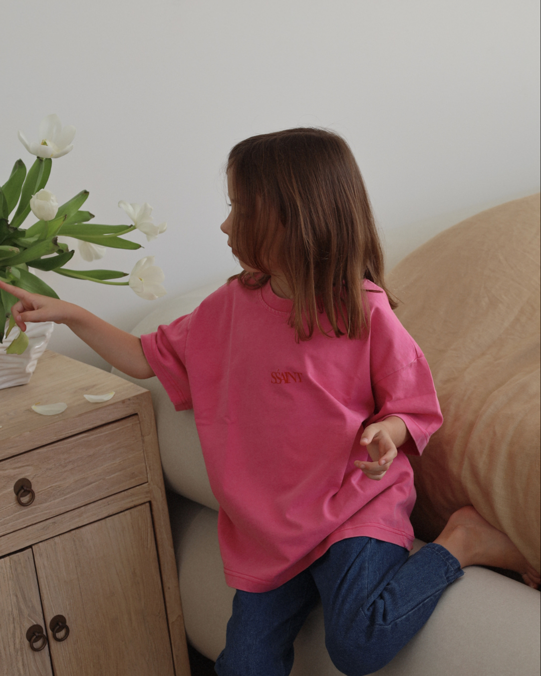 KIDS NO VACANCY TEE - PINK