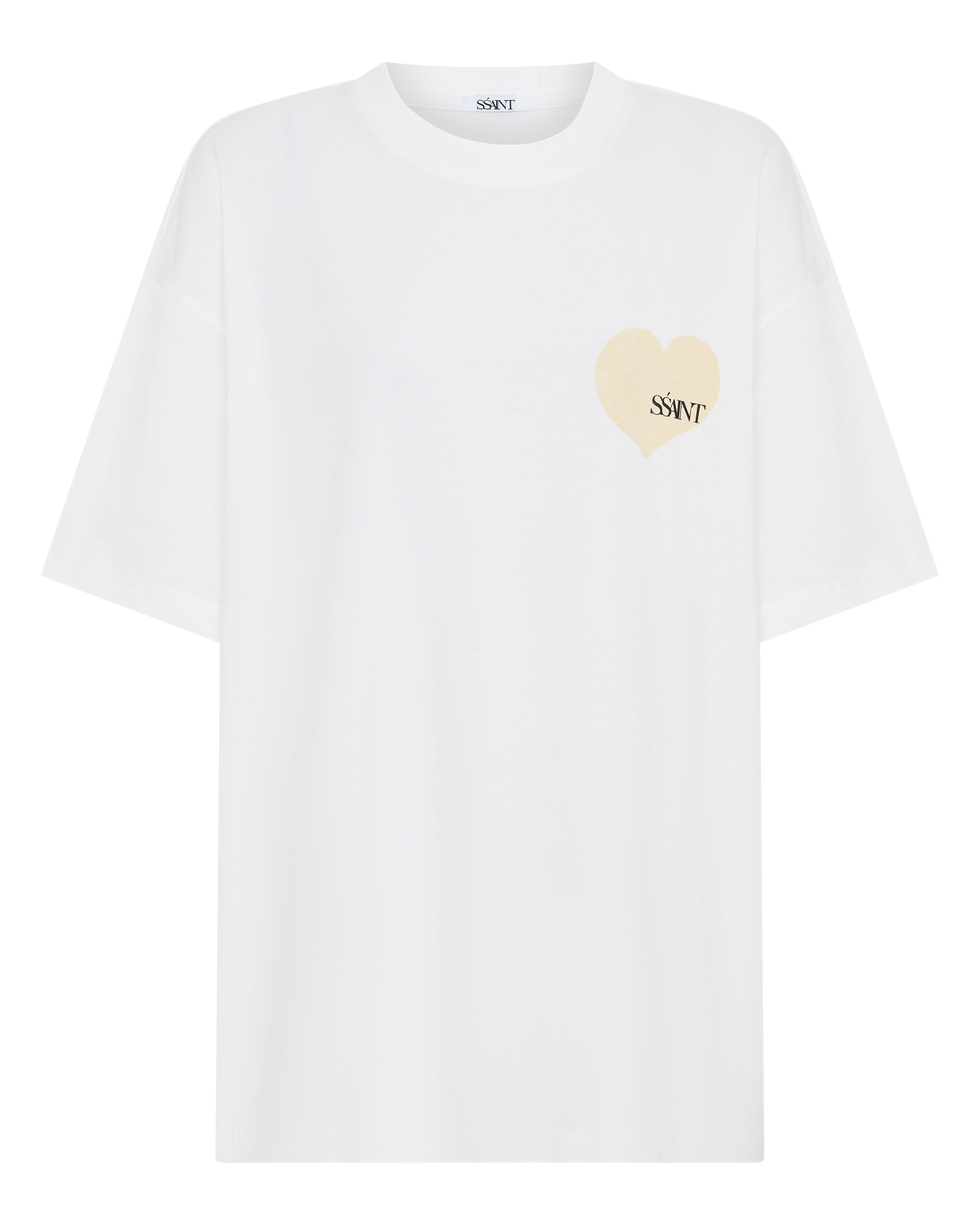 SŚAINT HEART TEE - WHITE & CREAM