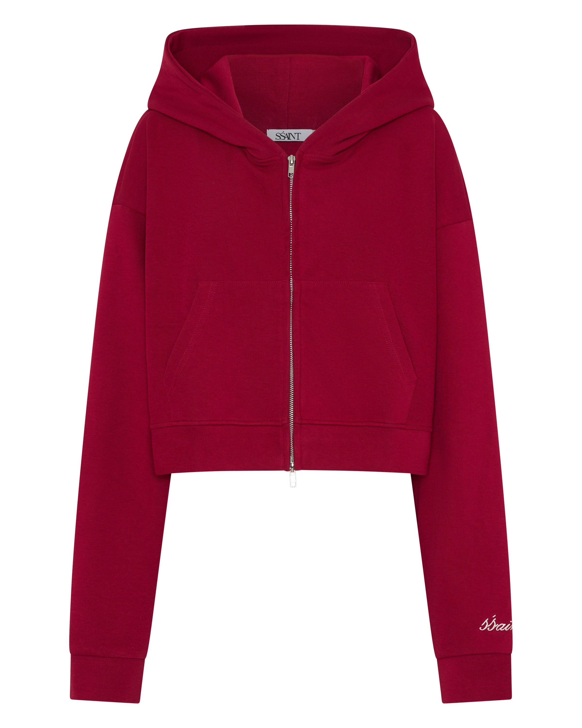 SŚAINT CROPPED HOODIE CHERRY